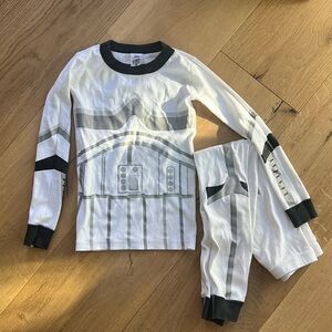Hanna Andersson Star Wars Storm Trooper Pajamas Size 6-7